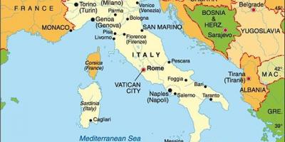 Mapa Włoch i krajów sąsiednich