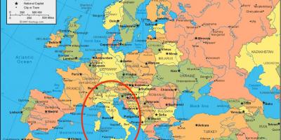 Mapa Włoch i Europy