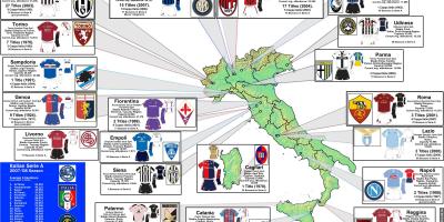 Mapa Włoch w piłce nożnej