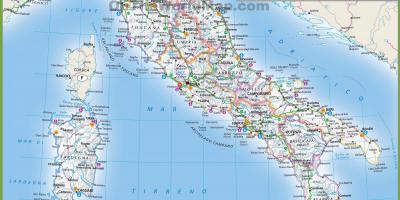 Mapa Włoch transport